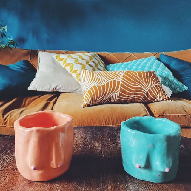 Tazzina in Ceramica "Minnelle" - Colore Ottanio